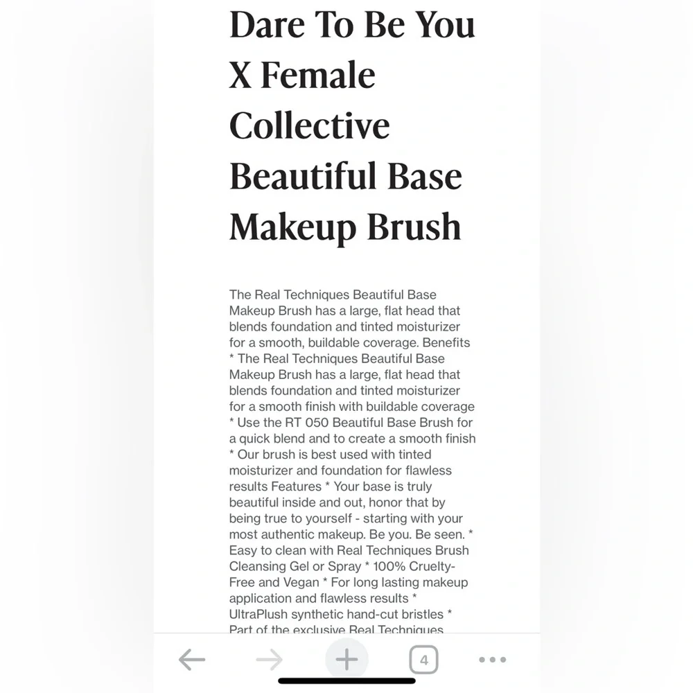 Makeup brush from Real Techniques!! Beautiful base foundations, tinted spf ⭐️